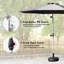 Parasol extérieur gris de 10 pi avec fonction de parasol et résistance au vent du soleil