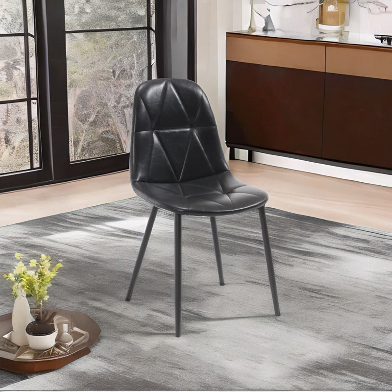 Chaises de salle à manger, 2, Noir, noir, noir, noir