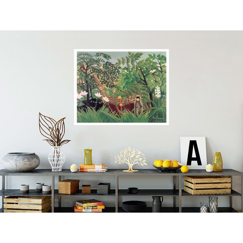 «Exotic Landscape» par Henri Rousseau - Estampe numérique, H 32 po x l 40 po