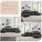 144" U-Shape Corduroy Sectional Sofa with 2 Moveable Ottomans, Console with Bluetooth Speaker, USB & Wireless Charging, Storage and Cup Holders, Grey-365497359