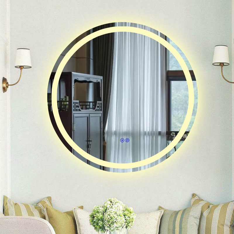 Ekin Flat Wall Mirror, 27.95" x 27.95"