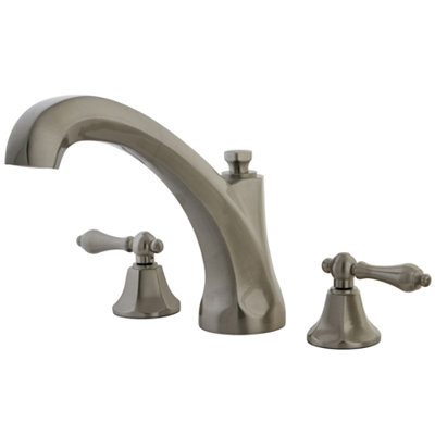 Kingston Brass Metropolitan Two-Handle 3-Hole Deck Mount Roman Tub Faucet