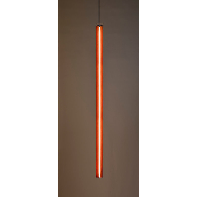 Estela Vertical Suspension Light - LED Dimtriac, Natural Cherry