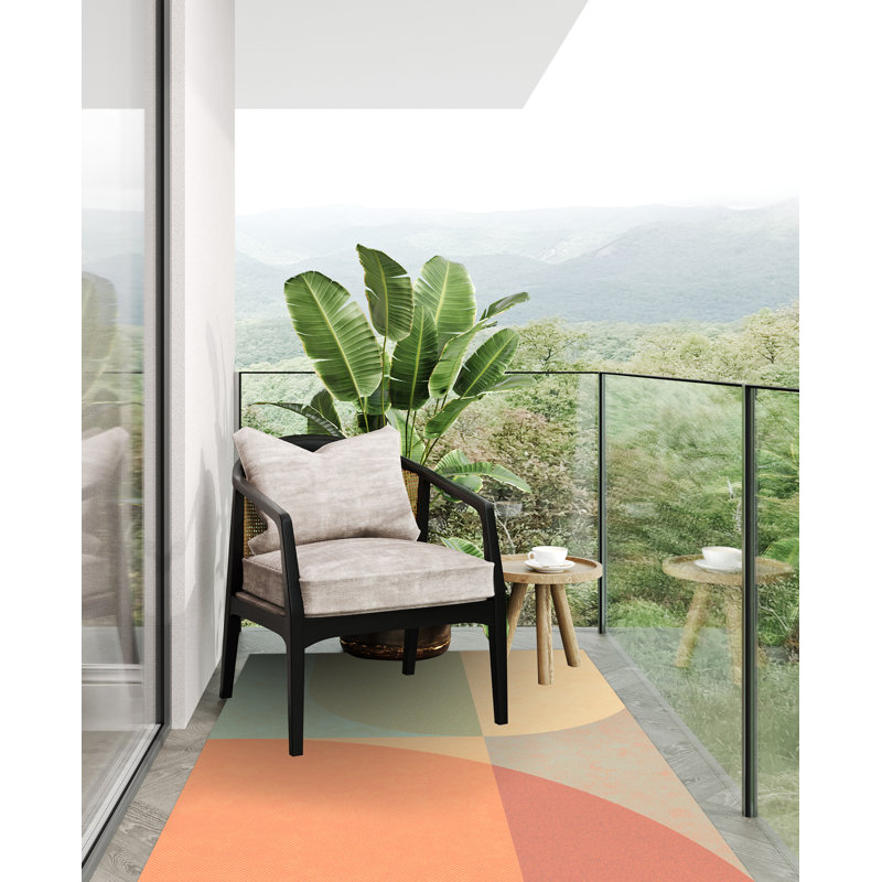 Kazan Abstract Vinyl Area Rug, Rectangle 140 x 200cm