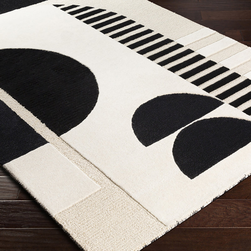 Brooklyn Geometric Wool Hand Made Area Rug, Rectangle 152 x 229 cm