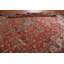 Tapis rouge en laine noué à la main de conception unique 1960S 10 pi 5 po x 12 pi 3 po 1960S