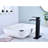 Waterfall Spout Bathroom Faucet, Single Handle, Matte Black Stainless Steel, & , Construction, 1.2 Gpm Aerator, Pop Up Drain Assembly Sink Spout, Lever, Rust Resistance,-121767873