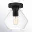 Plafonnier semi-encastré géométrique simple 1 lumière 8 po Rooks-950005188