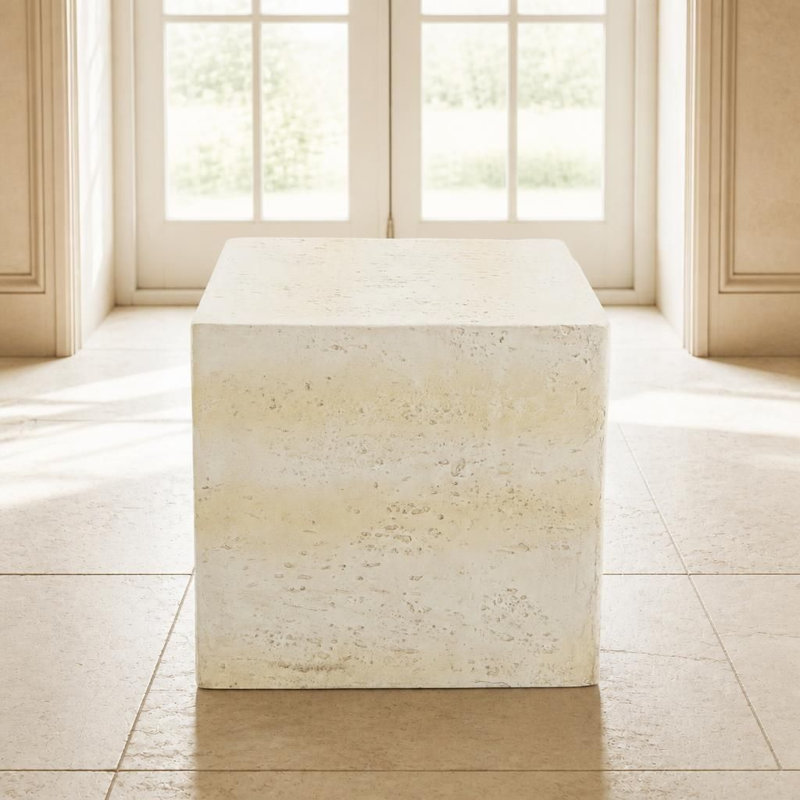 Table d'appoint Faux Travertine