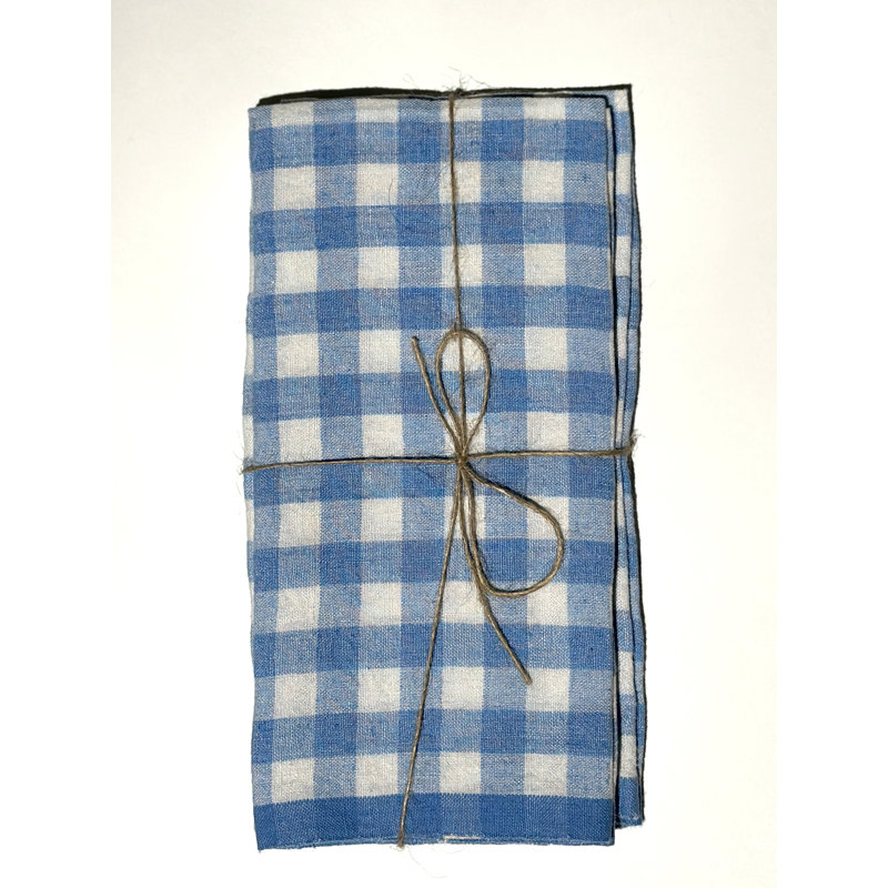 Alessandro Linen Square Napkins, Sky