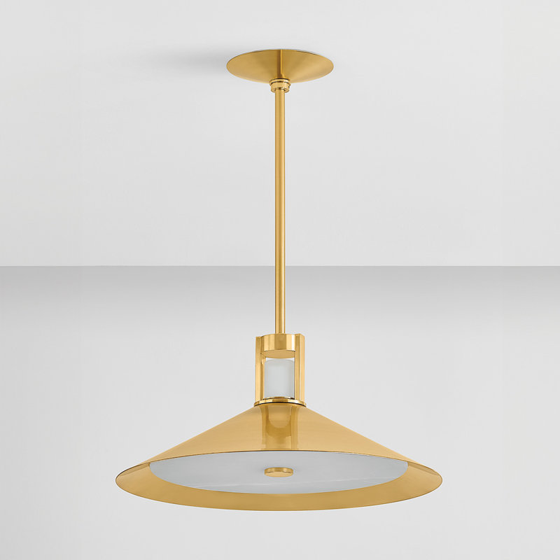 CLERMONT PENDANT, 9.25" H x 20" W x 20" D, Brass