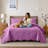 Floral Embossed Quilted Bedspread Set, Oversized and Lightweight Bedding Set with Pillow Shams-124091366-124091362