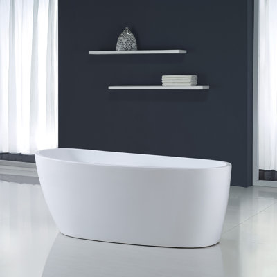 Violet 69'' x 31.5'' Soaking Acrylic Bathtub