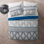 Leaf 8-Piece Blue Reversible Bed-in-a-Bag Comforter Set-12183706