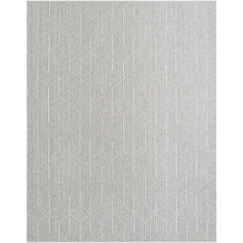 Tapis contemporain gris clair Ohanlon, Rectangle 7 pi 10 po x 10 pi