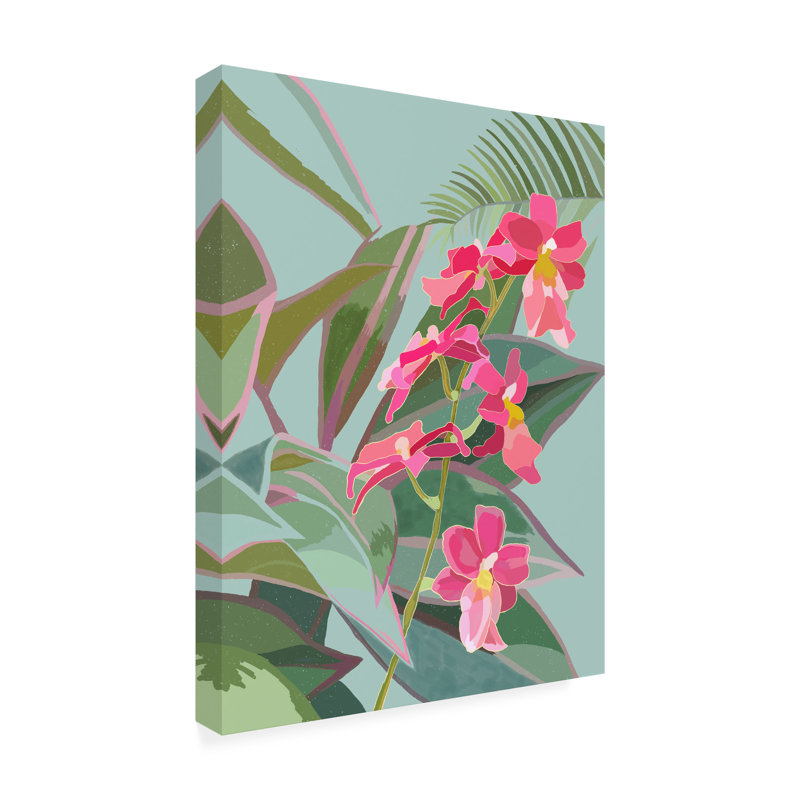 Art mural sur toile tendue - "Orchidée simple" Suzanne Allard pour décoration de salon, de chambre à coucher ou de bureau - 24 x 32