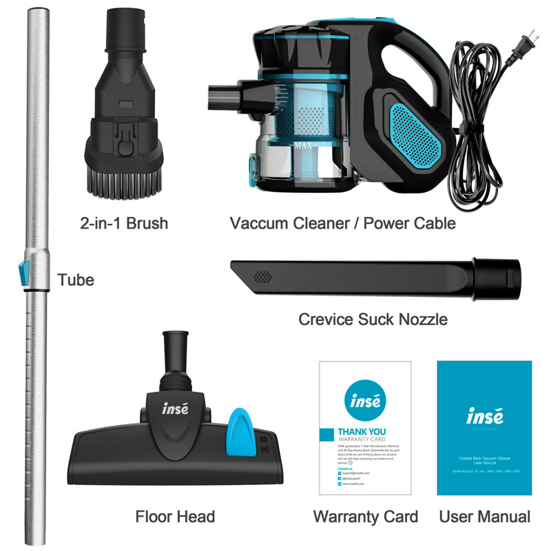 Aspirateur balai sans sac INSE, Bleu