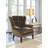 Silverado Menlo Park Metal End Table With Stone Top