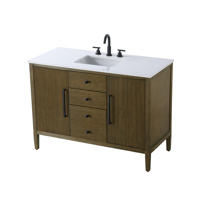 Meuble-lavabo simple 48 po, Noisette chêne