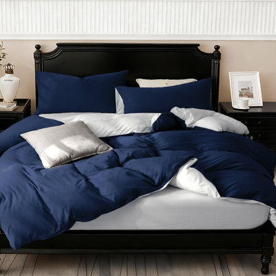 Ensemble de housse de couette en jersey de coton très grand réversible Jersey