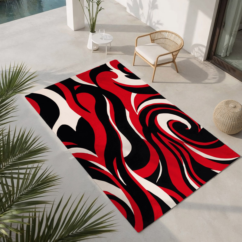 Tapis intérieur et extérieur Cerise Tide, Rectangle 1 pi 6 po x 2 pi 6 po