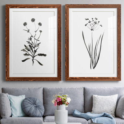 Inky Botanical I - ensemble de 2 peintures
