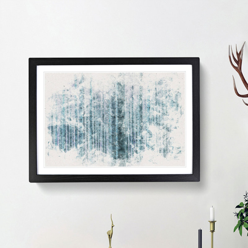 Forest in the Blue - Framed Print, Black Framed, 36cm H x 48cm W x 2cm D