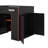 Full Size Wood Loft Bed With Desk,Wardrobe And RGB LED Light-410701609
