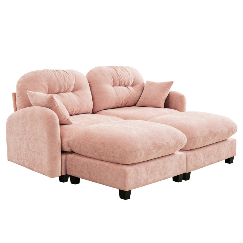 Rose modulaire avec chenille de haute qualité, conception et installation facile pour la chambre à coucher, coussins décoratifs en nuage, éponge de résilience, agencement flexible pour différents espaces de vie