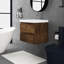 Meuble-lavabo mural simple 24 po avec plateau en résine Kaileen-503840790