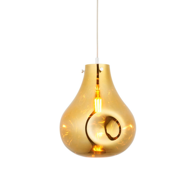Beni 1 - Light Chrome Sphere Pendant, Gold