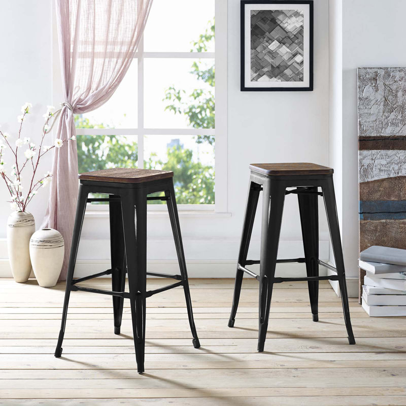 Promenade Counter Stool by Modway, Black, Bar Stool (30" Seat Height)