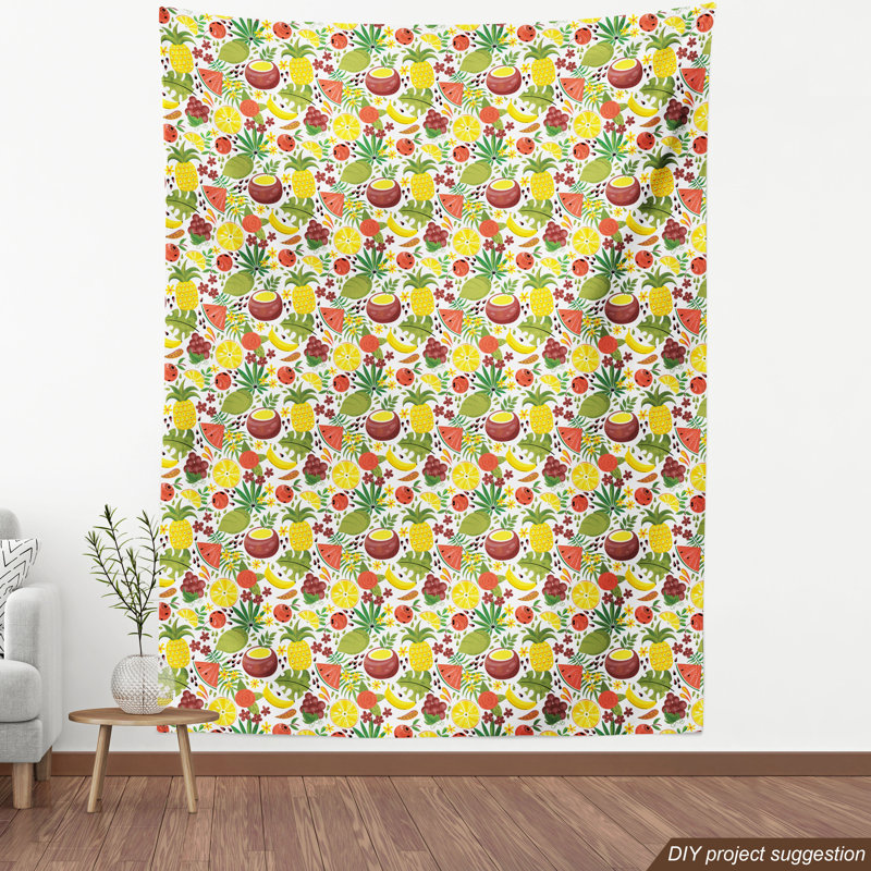 Tissu hawaïen Ambesonne, l 36 po x L 360 po
