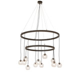 54" Wide Bola 12 Light 2 Tier Chandelier