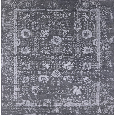 Tapis oriental gris / blanc Shayne