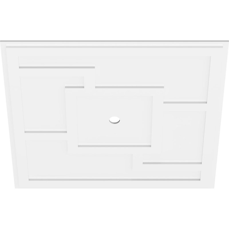 Médaillon de plafond contemporain en PVC de qualité architecturale de 24 po x P 2 po x P 8 1/4 po x P 1 po Knox