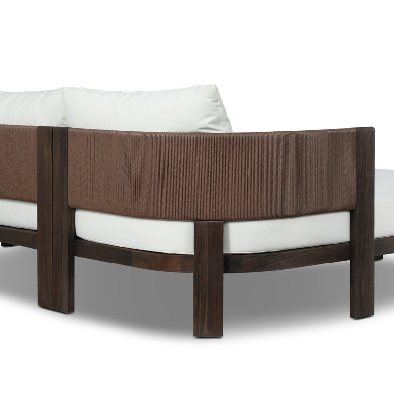 Delancy Outdoor 2PC Sectional-LAF Chaise-Arashi Salt, Left Hand Facing
