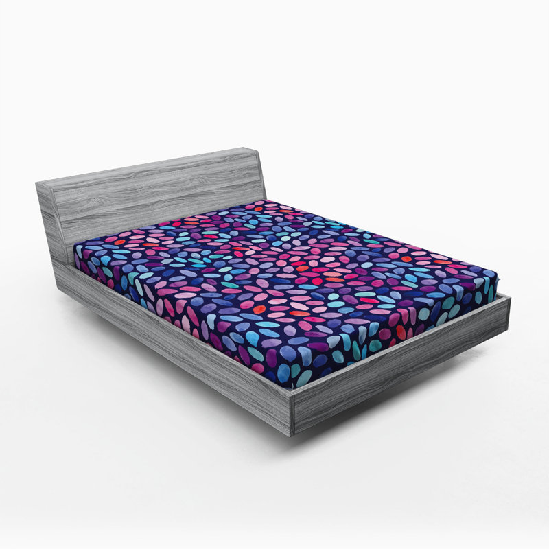 Microfiber Geometric Fitted Sheet, Full Fitted Sheet