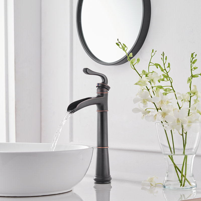 Robinet de salle de bain commercial à un trou, Bronze huilé
