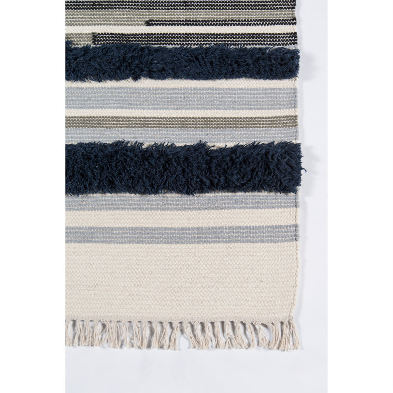 Wool Striped Indoor / Outdoor Rug, Runner 2'3" x 7'10"