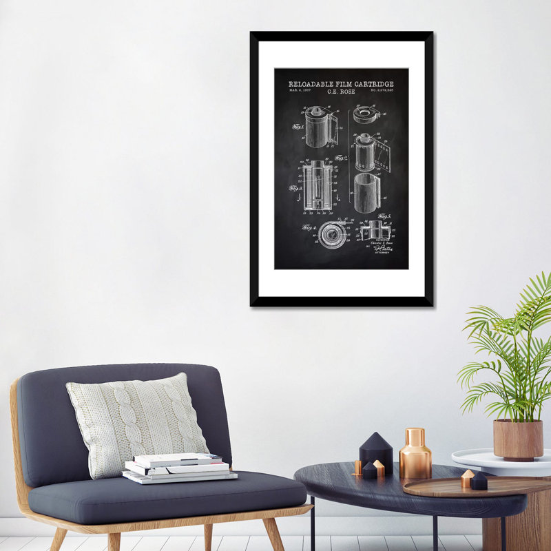 « rechargeable cartouche film », impression sur toile, H 40 po x l 26 po x P 1,5 po, Pas de tapis, Toile tendue
