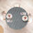 Ebern Designs Camouflage Fitted Round Tablecloth Diameter Blue Grey White