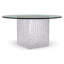 Arctic Round Glass Dining Table