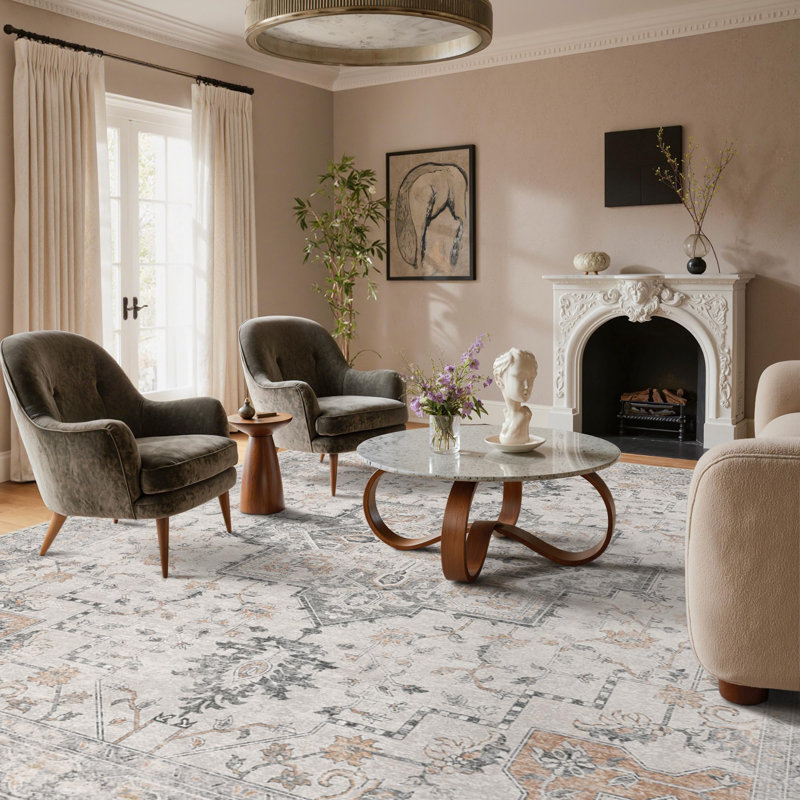 Oriental Performance Machine Washable Non Slip Indoor Area Rug, Rectangle 120 x 170cm