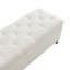 Banc de rangement avec repose-pieds capitonné / charnière de sécurité - beige-130176350