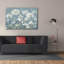  «Spring Blossoms 2 Slate Blue» par Danhui Nai, art mural sur toile, 60 po x 40 po