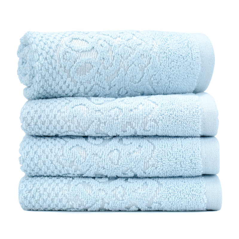 Serviette de toilette Parkerson en coton turc, Bleu givré