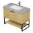36-Inch Light Gray Ceramic Undermount Bathroom Vanity Basin Top