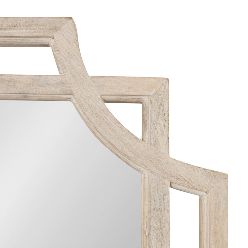Bane Solid Wood Flat Mirror, 27" W x 40" H, White