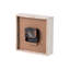 Analogue Manufactured Wood Mechanical Tabletop Clock in Brown White